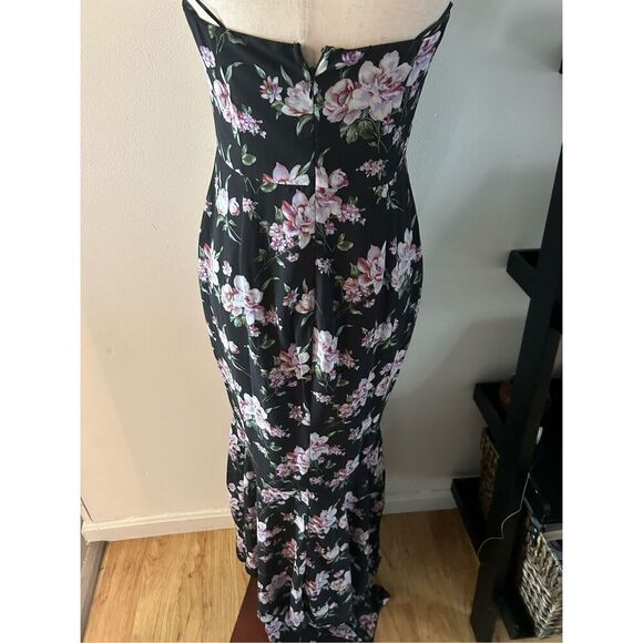 Fashion nova strapless floral dress low to high size medium long maxi dress - Picture 4 of 6